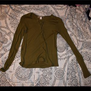 Army Green Forever 21 Shirt